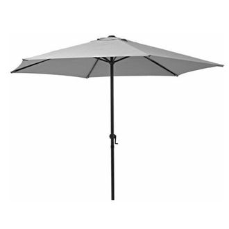Trade Shop Trade Shop - Ombrellone Da Giardino Grigio Palo Centrale Esagonale Parasole Balcone &Oslash;300cm 206422