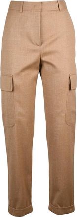Eleventy Tapered Leg Lam&eacute; Cargo Pants with Structured Fit