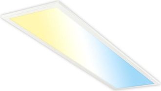 B.K.Licht Briloner piatto Pannello led, efficienza energetica a, dimmerabile, telecomando, cct da bianco caldo a bianco freddo, bianco, 100 x 25 x 6 cm