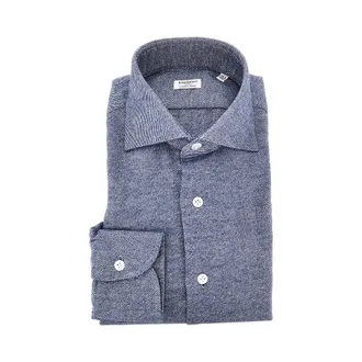 Borriello Diagonal striped twill shirt Man 40