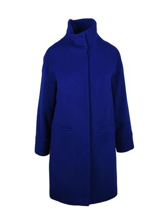 Olivier Horigamy Blue Virgin Wool-Blend Coat
