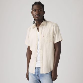 Levi's Short Sleeve Classic Standard Fit Shirt - Mens - XL - Neutral / Pumice Stone