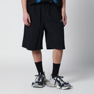 Balenciaga Black Bermuda shorts in Loop Sports Icon technical polyamide