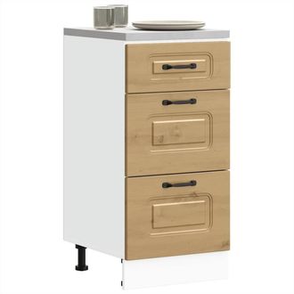Berkfield Home Kitchen Base Cabinet Kalmar Artisan Oak Engineered Wood