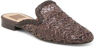 Dolce Vita Kirt Mule in Chocolate Cross Hatch Raffia at Nordstrom, Size 7.5