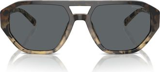 Michael Kors Zurich 57mm Aviator Sunglasses in Black Grey at Nordstrom