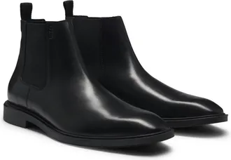 HUGO BOSS Schoenen, Heren, Zwart, 43 EU, Leer, Gryff_Cheb_lt Chelsea Boots