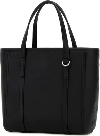 MCM Womens Toni Handbag Black Leather