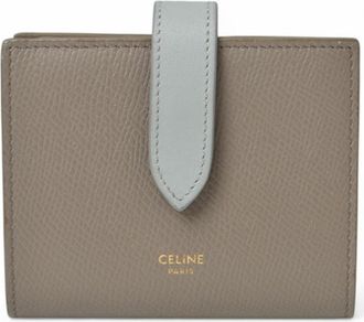 Celine Blue Gray Leather Wallet (Bi-Fold) (Pre-Owned)