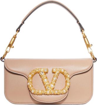 Valentino Garavani Beige Loco Small Shoulder Bag