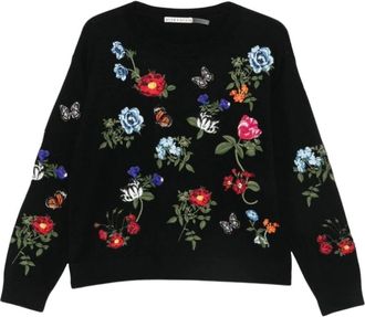 Alice & Olivia Jersey con adornos Teanna - Knitwear - Mujer - Negro - XS