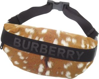 Burberry Brown Nylon Leather Fanny Pack (Pre-Owned)