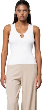Kaos Kaos, Tops, Dames, Beige, S, Mouwloze Top