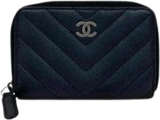 Chanel Pre-owned Wallets, female, Black, Size: ONE SIZE Pre-owned Coin Case
