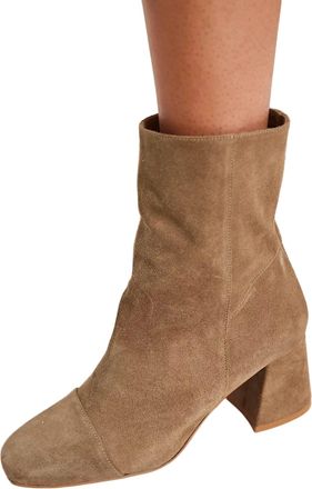 Free People Womens Wisteria Suede Ankle Boot In Taupe