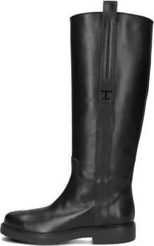Tod's Dames Laarzen Led Laars - Dames - Hoge Laarzen - Zwart - 36 EU - Leer - Schoenen