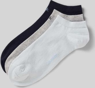 Calvin Klein Sneakersocken mit Label-Detail im 3er-Pack in Hellblau, Größe 35-38