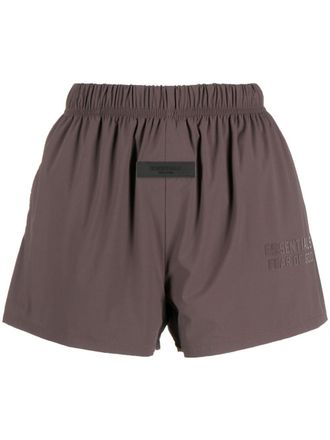 Fear of God logo-print drawstring-waist shorts - Brown