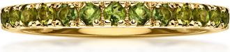 Ross-Simons Green Tourmaline Eternity Band in 18kt Gold Over Sterling