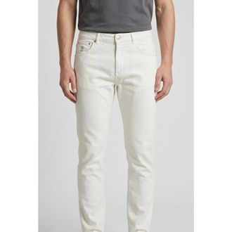 Brunello Cucinelli Off White Slim Jeans, Brand Size 58 (US Size 42)