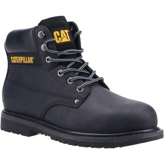 CAT Powerplant S3 Nubuck Zwart Wijde Pasvorm Veilige Boots