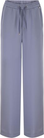 Herno vloeiende broek met wijde pijpen en trekkoord