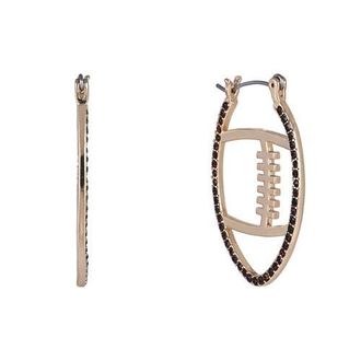 Hallmark Game Day Stone Football Hoop Earrings in Brown at Nordstrom