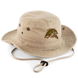 Bang Tidy Clothing Carp Fishing Hats for Men Outback Hat Embroidered UPF 50+ Sun UV Protection Pebble