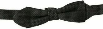 Dolce & Gabbana Grijze Zijden Vlinderdas met Patroon - Heren - Accessoires - Grijs - ONE Size - Accessoires