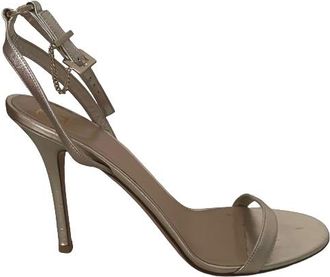 Valentino Garavani Valentino Champagne Gold Strappy Leather Heels Size 41