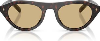 Prada 51mm Irregular Sunglasses in Root Tortoise/light Brown at Nordstrom