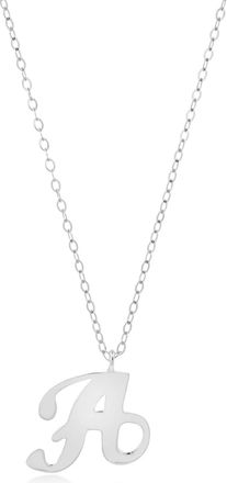 MAX + STONE 10k Solid Yellow or White Gold Dainty Script Initial Extendable Necklace