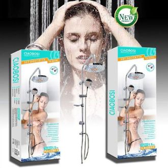 Trade Shop Trade Shop - Set Doccetta Bagno Colonna Doccia Saliscendi Cromato Rubinetto Soffione Tx-8200