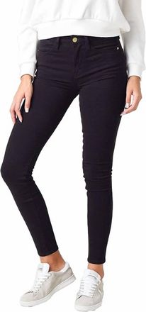 Frame Denim Le High Skinny Sateen Jeans In Noir