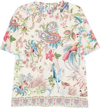 Etro T-shirt met bloemenprint - Beige
