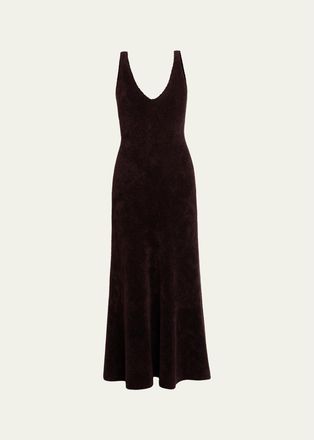 Gabriela Hearst Lady Hall Cashmere-Silk Plush Knit Maxi Slip Dress