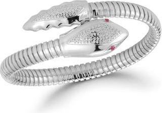 Chloe and Madison Pavé CZ Snake Coil Wrap Bracelet in Silver at Nordstrom Rack