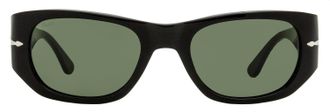 Persol PO3307S Rectangular Acetate Sunglasses - Black