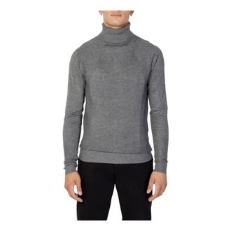 Antony Morato Turtlenecks, male, Gray, Size: 2XL Mens Grey Turtleneck Knitwear