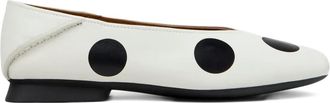 Camper Casi Myra polka-dot ballet flats - women - CALFSKIN/Calf Leather/Thermoplastic Polyurethane (TPU) - 36 - White