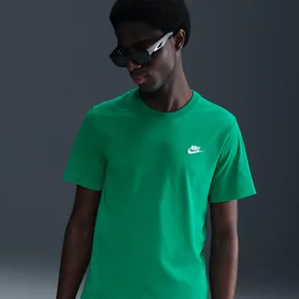 Nike Mens Nike Sportswear Club T-Shirt in Green | AR4997-324