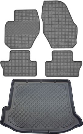 OEM Volvo V60 I Sport Combi / V60 I Cross Country Kombi (5 Puertas) De 10.2010 A 01.2018. Juego: Alfombrillas De Goma Para Coche + Alfombrilla Para Malete