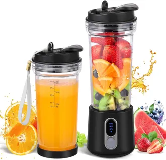 OEM Batidora/smoothier Port&aacute;til De 500 Ml, Con 4 Cuchillas De Acero Inoxidable Para Triturar Hielo Y Fruta, Mini Batidora Recargable Por Usb Con Pajita, T