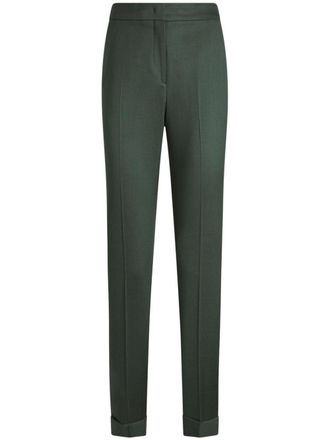 Etro cropped wool trousers - Green