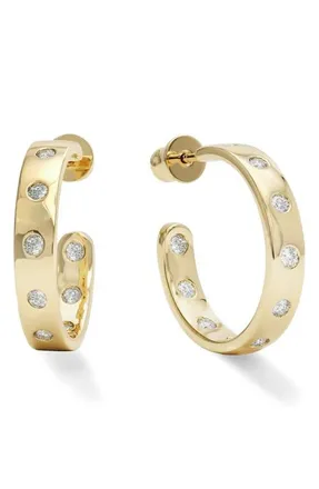 Melinda Maria Ashley Rodeo Hoop Earrings in Gold-White at Nordstrom