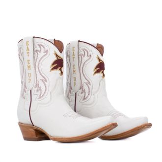 Gameday Boots Womens Shorty Western Texas State University Boots In Ivory