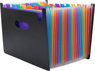 OEM Organizador De Archivos Multifuncional Expandible, Fabricado En Polipropileno Duradero, Organizador De Archivos Port&aacute;til Con Etiquetas De Colores, Ade