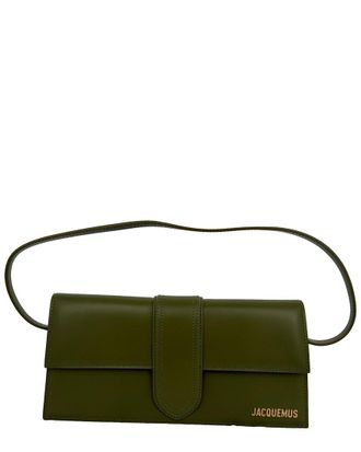 Jacquemus Olive Calfskin Leather The Long Bambino Flap Shoulder Bag (Authentic Pre-Loved)