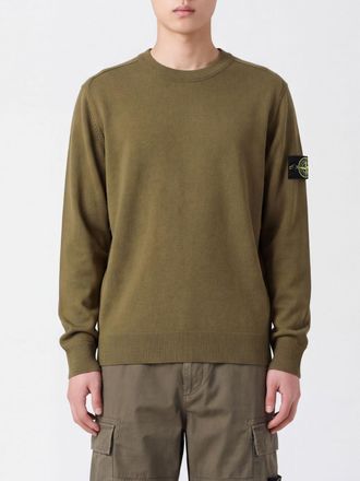 Stone Island Virgin Wool Crewneck Jumper with Compass Logo Patch