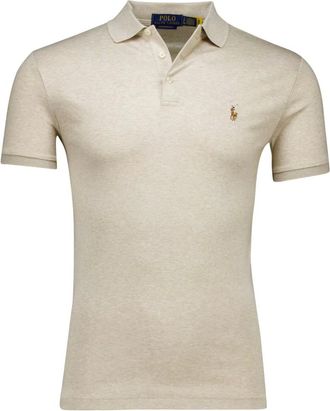 Polo Ralph Lauren Tops, Heren, Beige, XL, Beige Polo T-shirt met korte mouwen
